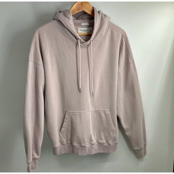 ABERCROMBIE & FITCH Mauve Purple Oversized Boyfriend Fleece Hoodie Medium to XL - Picture 1 of 7